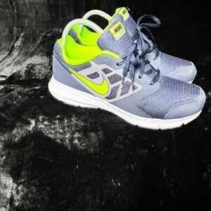 Nike Downshifter 6 684979-403 Boys 7 Running Shoes Green Gray Athletic Sneakers